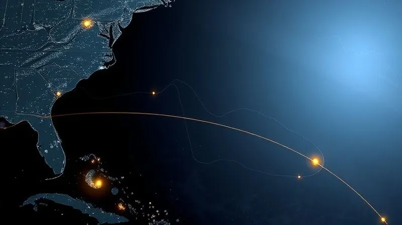 A photorealistic detailed map of the Southeast US coastline, with hurricane paths overlaid. Specific coastal grid cells are highlighted with digital data points representing wind speed and pressure. A transparent financial graph shows a high correlation curve. Cinematic lighting, sharp focus on the map and data, depth of field, 8K hyper-detailed, professional photography.
