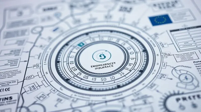 A photorealistic image of a complex financial diagram or blueprint, with various protective layers and interconnected components, symbolizing a comprehensive disability insurance policy built with essential riders. Cinematic lighting, sharp focus on the intricate details, depth of field blurring the background, 8K hyper-detailed, professional photography, shot on a high-end DSLR.