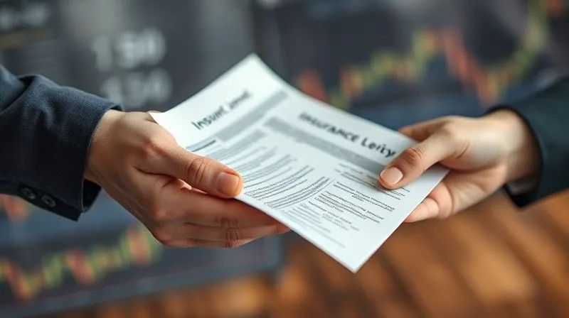 photorealistic, professional photography, 8K, cinematic lighting, sharp focus, depth of field, shot on a high-end DSLR, two hands exchanging a document that looks like an old, worn insurance policy for a sleek, modern one, symbolizing a 1035 exchange, background subtly blurred with financial charts, conveying renewal and strategic financial moves
