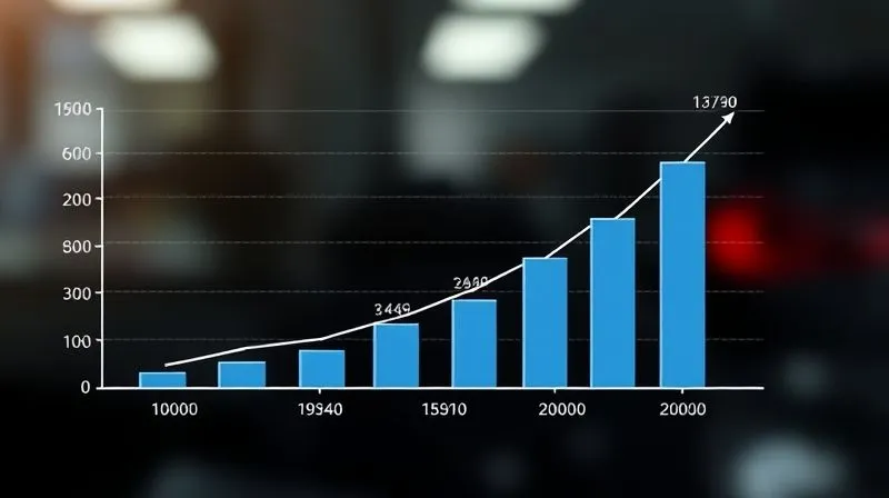 A photorealistic bar graph showing a sharp upward trend in 'Commercial Auto Repair Costs' over the last five years, with smaller bars indicating 'Inflation Rate' also rising. The graph is clean, professional, with cinematic lighting and sharp focus, 8K, depth of field, shot on a high-end DSLR.